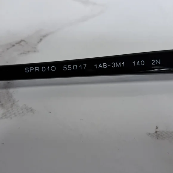 Prada Black Cat Eye SPR 01OSA Acetate Sunglasses display picture 3